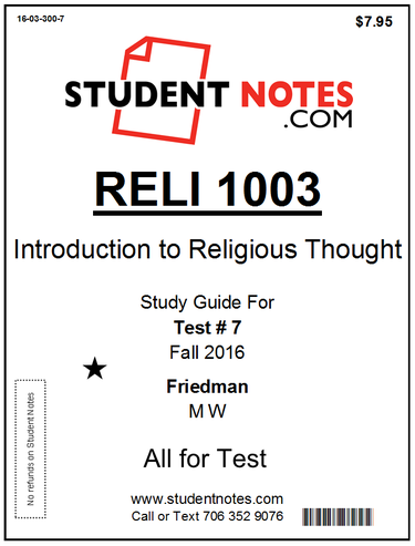 Cover image for RELI 1003 Friedman Test 7